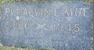 Private Alvin Einar Moe grave marker photo