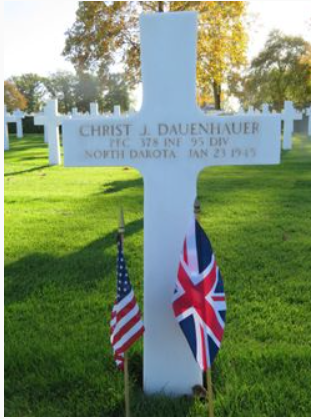 Private First Class Christ Joe Dauenhauer grave marker photo