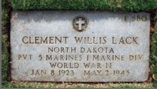 Private Clement Willis Lack grave marker photo