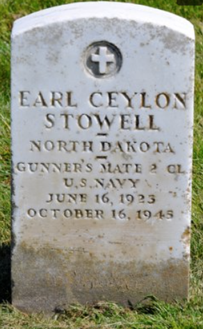 Gunner's Mate 2nd Class Earl Ceylon Stowell headstone photo