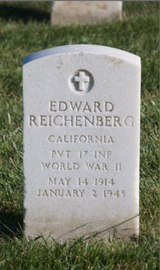 Private Edward Reichenberg grave marker photo