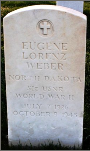 Seaman First Class Eugene Lorenz Weber grave marker photo