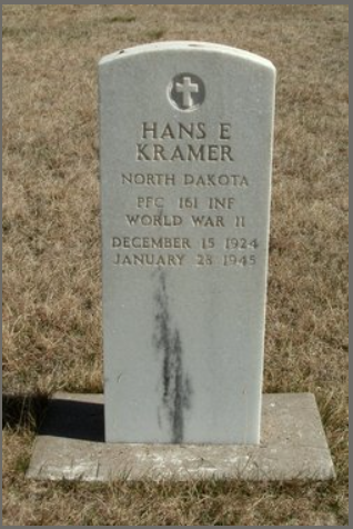 Private First Class Hans Erberhardt Kramer grave marker photo