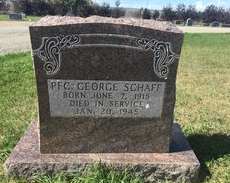 Private First Class George Schaff grave marker photo