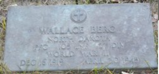 Private First Class Wallace Berg grave marker photo