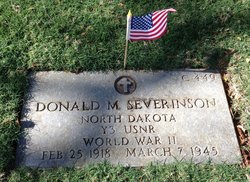 Donald M Severinson grave marker photo