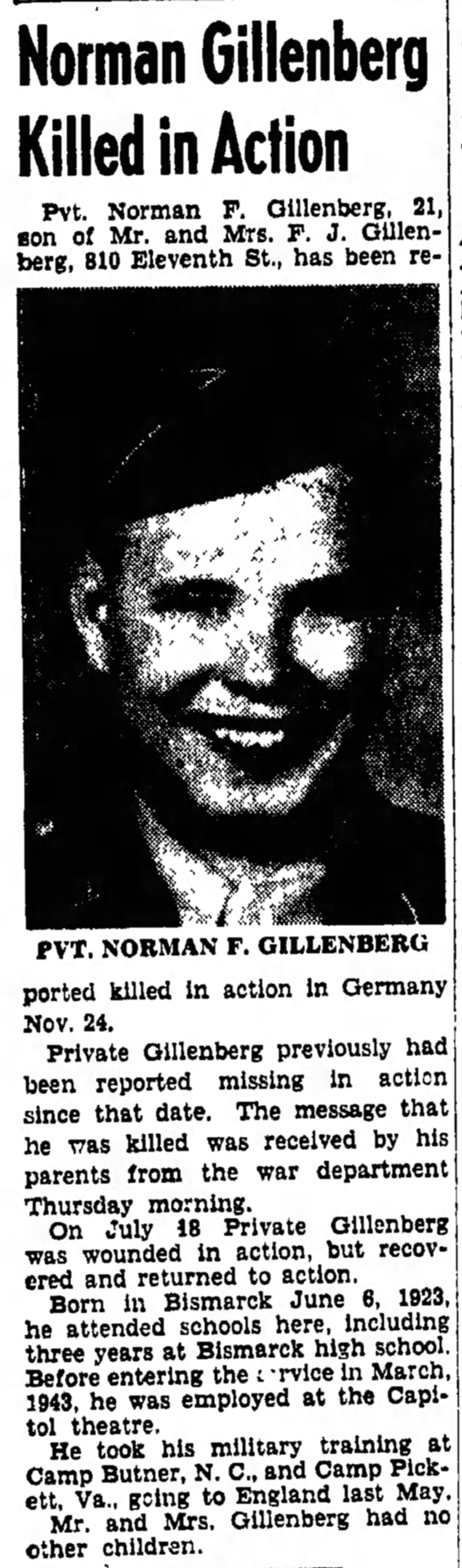 Norman F. Gillenberg photo